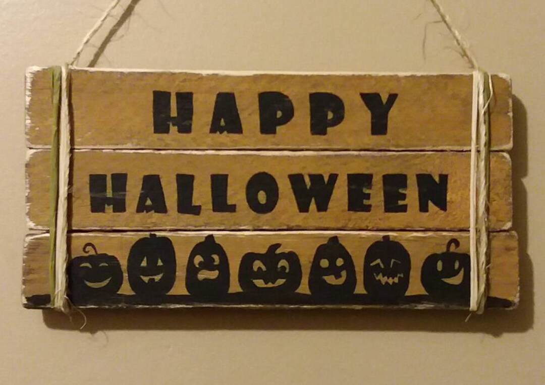 Happy Halloween Wood Sign - Etsy