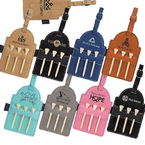 Personalized Leatherette Golf Bag Tags