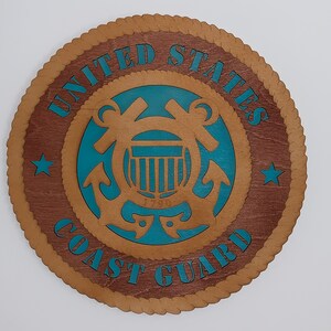 Coast Guard Personal Wooden 3D Wall Tribute 6&quot; and 12&quot; Sizes