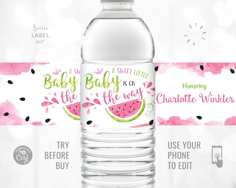 Baby Shower Bottle Labels Template