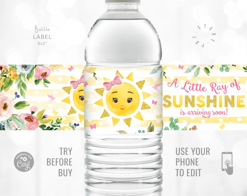 Baby Shower Bottle Labels Template