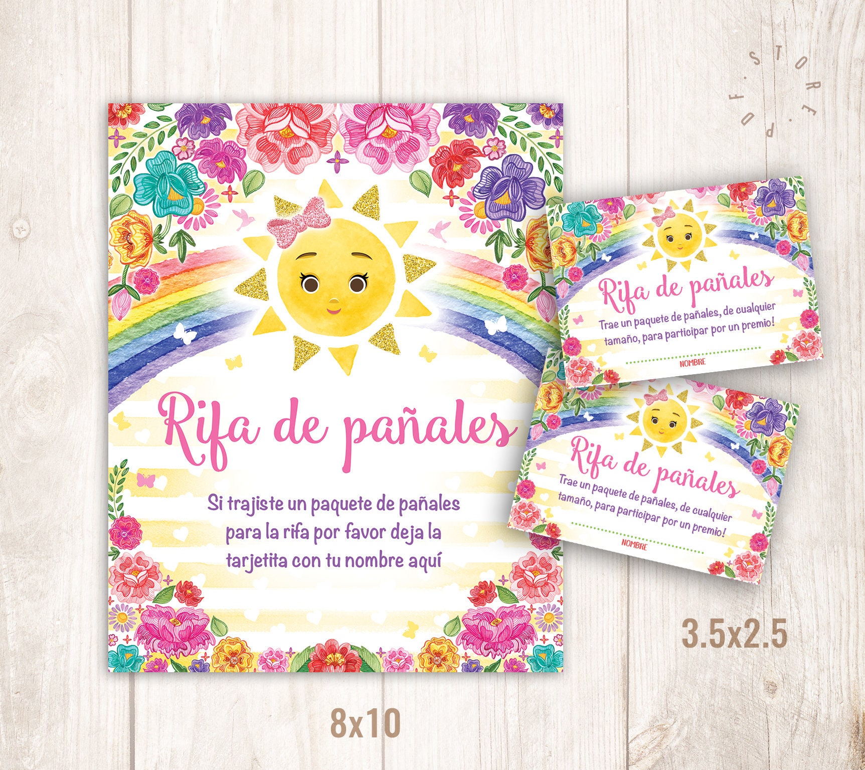 PRINTED Rifa De Pañales Spanish Diaper Raffle Sign Baby -  Finland