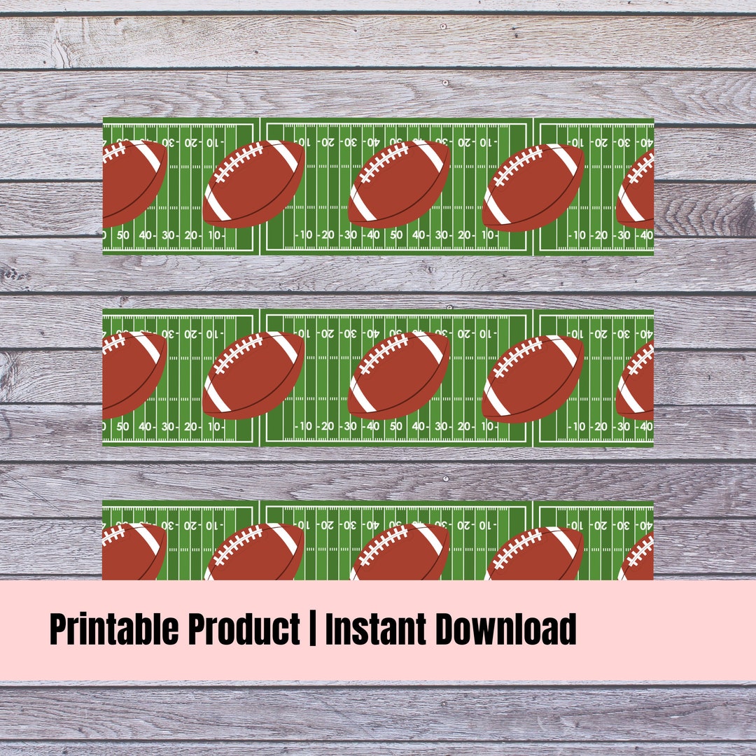 Football Napkin Ring, Instant Download, Printable, Sport Themed Napkin