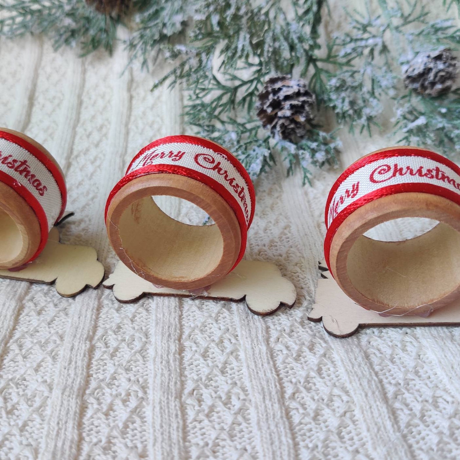 Christmas Napkin Ring Christmas Truck Napkin Ringred Truck Etsy