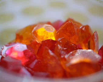 Tangerine Strawberry Gems Hard Candy, Strawberry Candy, Tangerine Candy, Vegan Candy, Hard Candy, Citrus Candy, Natural Flavor Candy