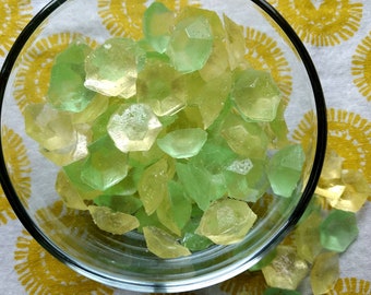 Lemon Lime Gems Hard Candy, Lemon Candy, Lime Candy, Vegan Candy, Hard Candy, Citrus Candy, Natural Flavor Candy