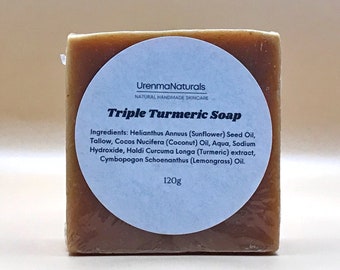 Triple Turmeric UNSCENTED Natural Handmade Soap