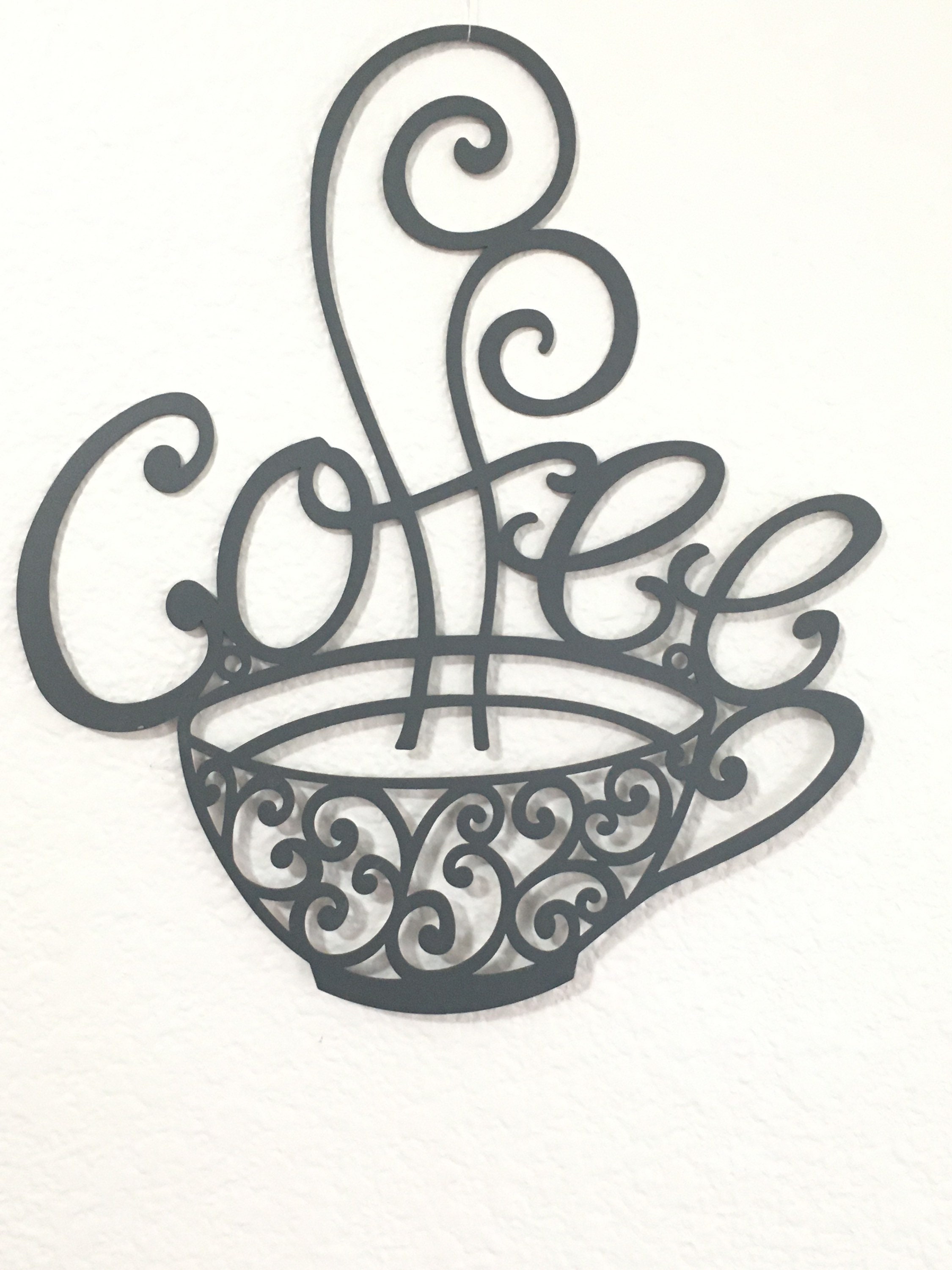 New COFFEE Metal Wall Art Home Decor Etsy