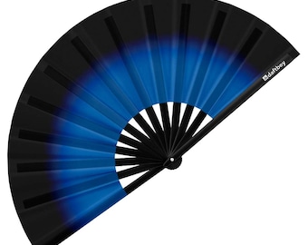 Black to Blue Ombré Core Fan