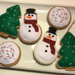 Full Size Christmas Felt Cookies | Decor | Ornaments  | Fake Food | Gingerbread