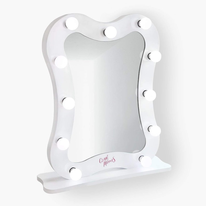 Curved Hollywood Vanity Mirror Led Makeup Table Top Plugs In