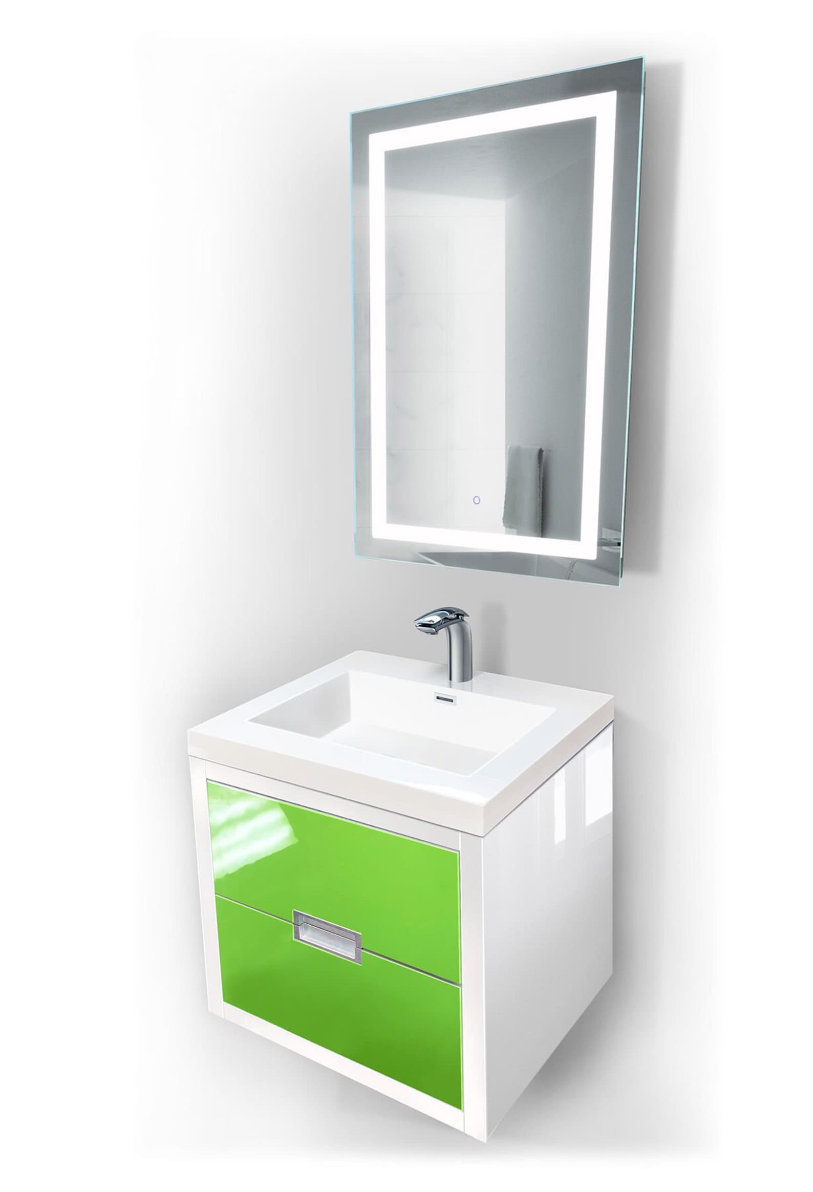 Moderne 2460 Badezimmer weiß/grün Eitelkeit LED | Etsy