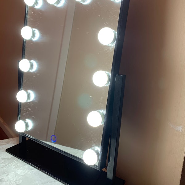 Dimmable Mini Hollywood Mirror | Portable LED Vanity Makeup Mirror |Table Top Plug-in