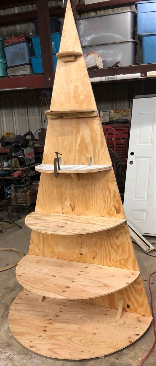Christmas Tree Village Display Shelves Etsy