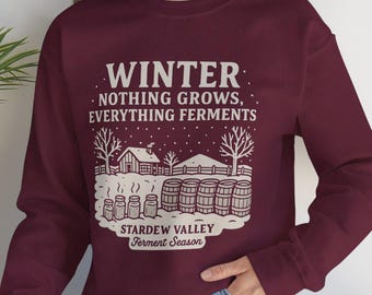 Moletom Stardew Valley Ferment Season, Camiseta com Estampa de Jogo