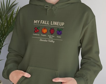 Felpa con cappuccio Stardew Valley Fall Lineup, felpa da giocatore unisex