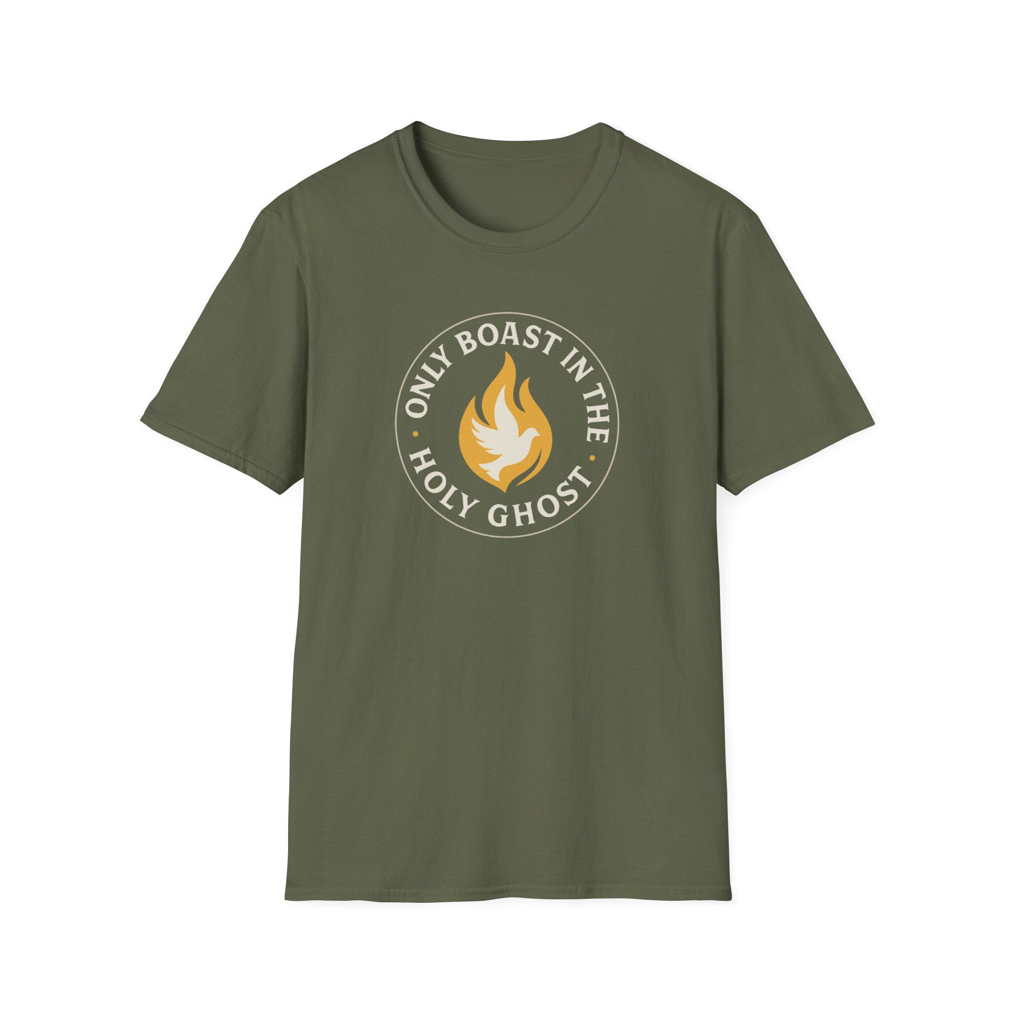 Only Boast in the Holy Ghost Christian T-Shirt | Faith Scripture Tee - Image 4