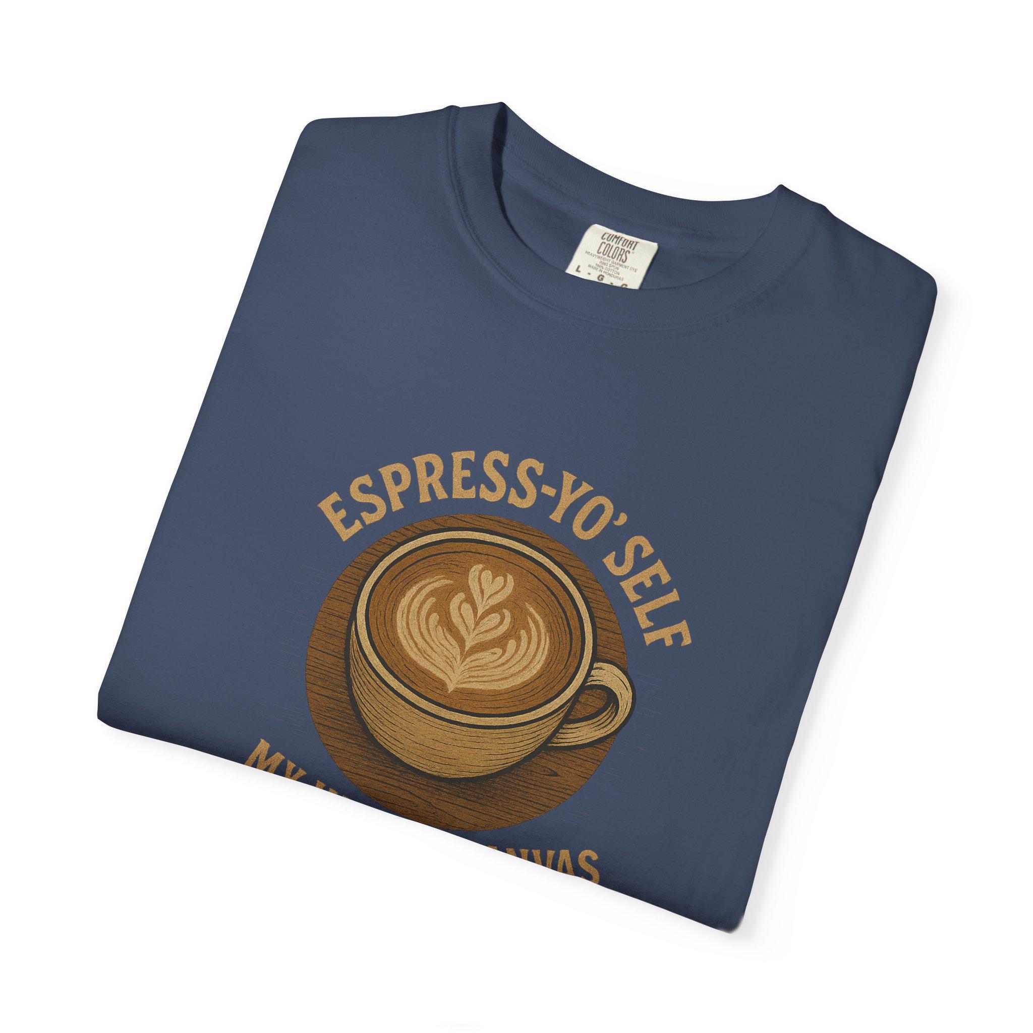 Latte Art Coffee Tee: Funny Unisex Cotton Crewneck - Image 5