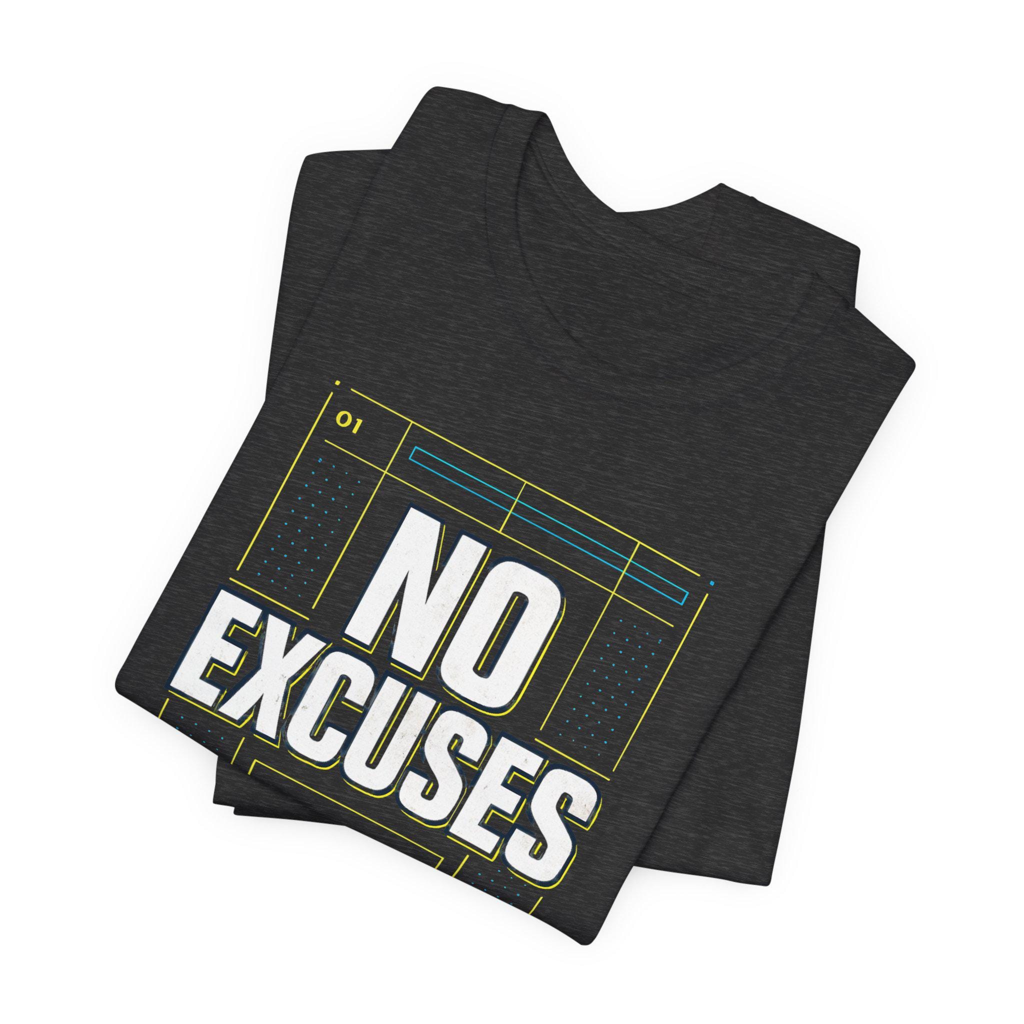 No Excuses Winter Arc Challenge Tee | Fitness Motivational Workout Shirt - Image 10
