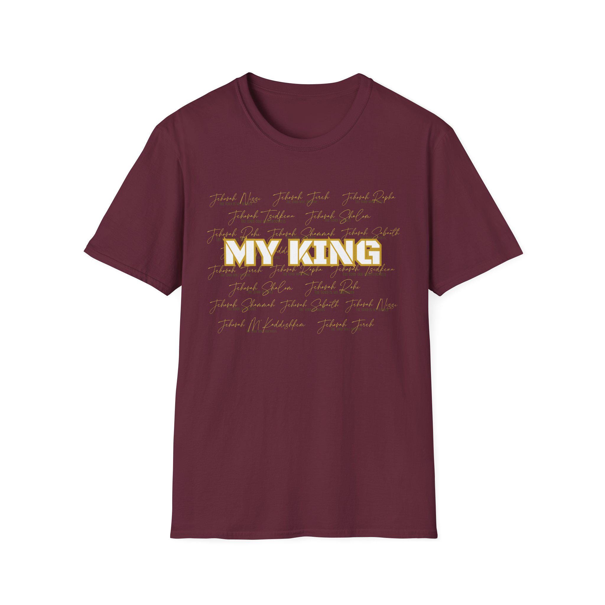My King, Christian All Names of God T-Shirt | Faith Typography - Image 6