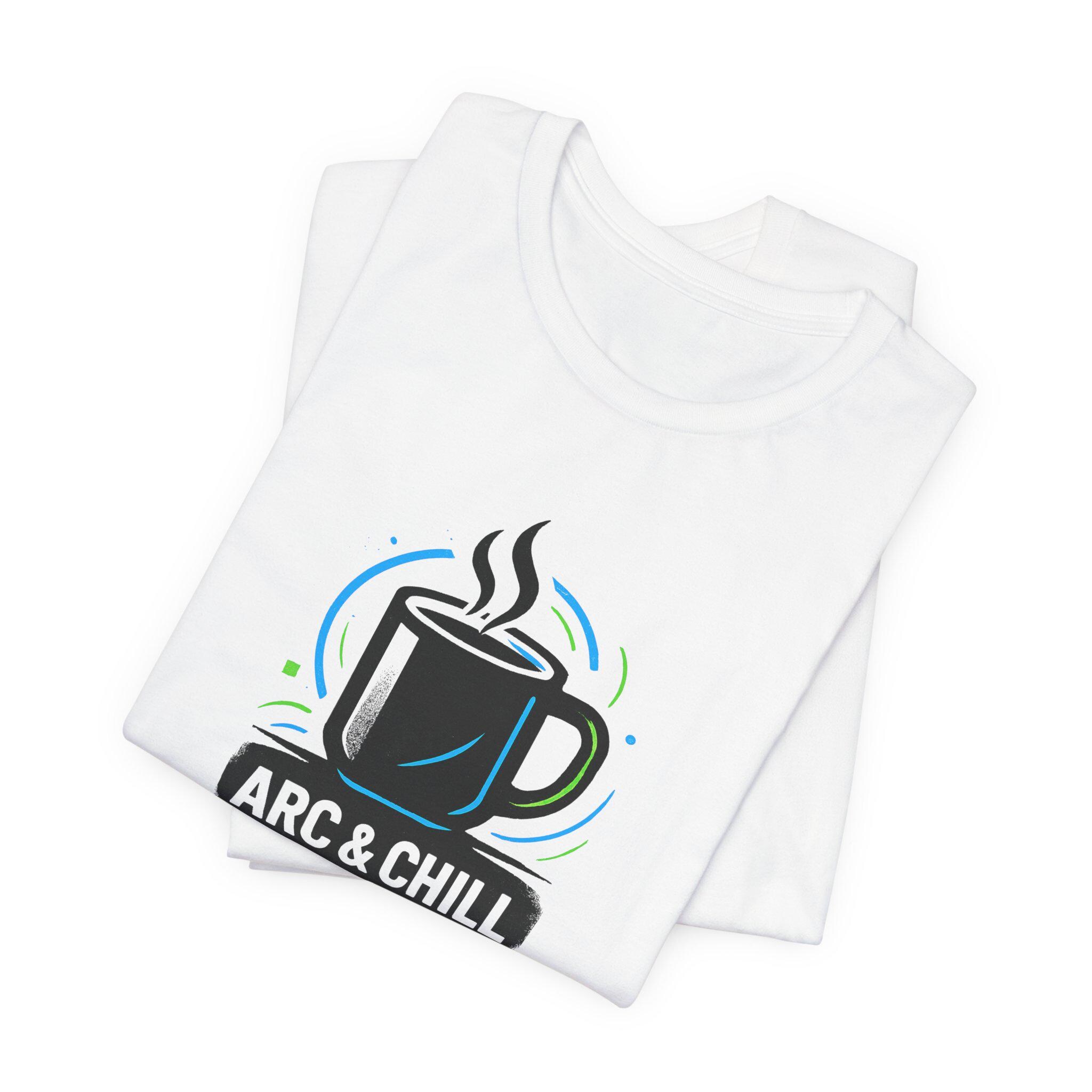 Arc & Chill Warm Winter Cup Design T-Shirt | Fitness Shirt - Image 5