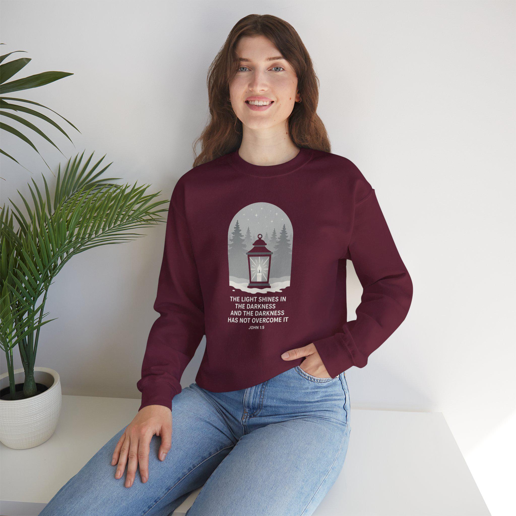 Christmas Lantern Sweatshirt, Holiday Winter Jumper, Unisex Fit - Image 1