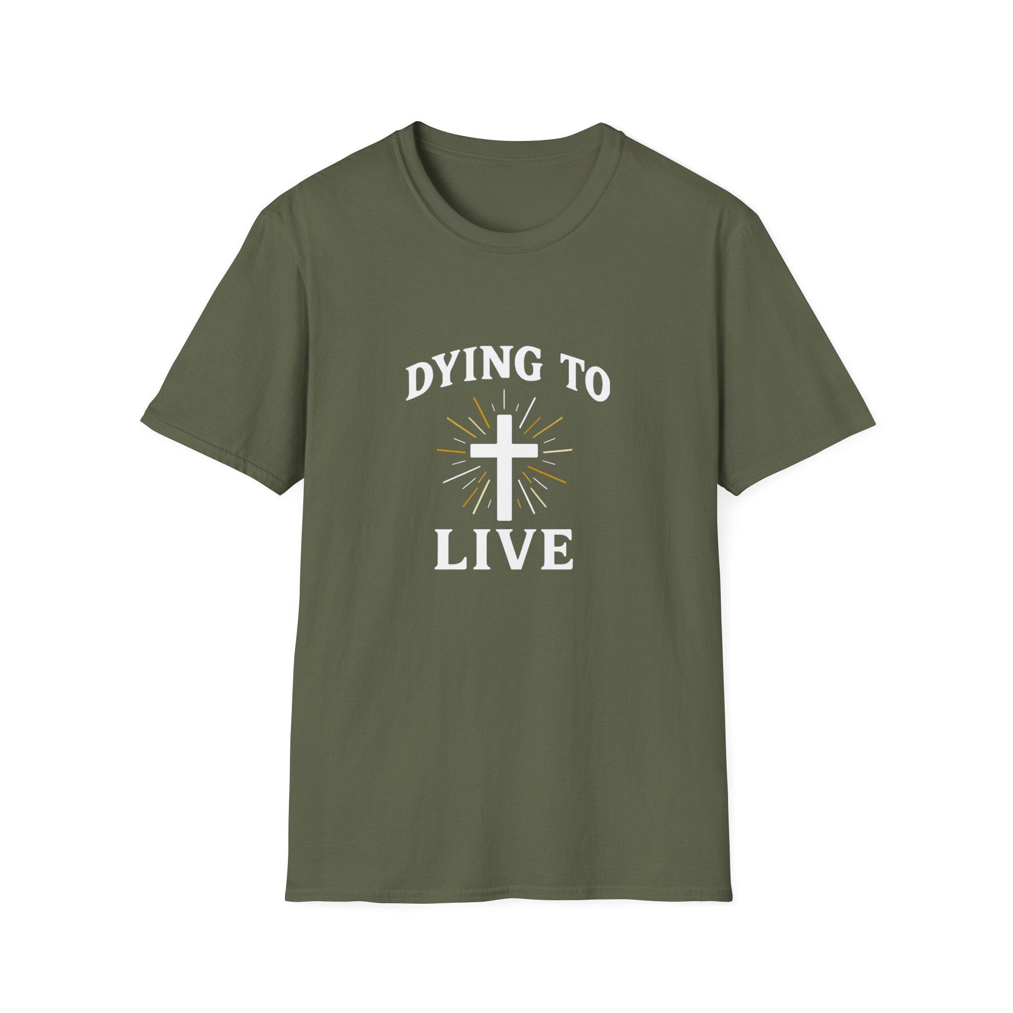 Dying to Live - Religious Christian Unisex Softstyle T-Shirt, Faith Inspirational Tee, Religious Gift, Christian Apparel - Image 6