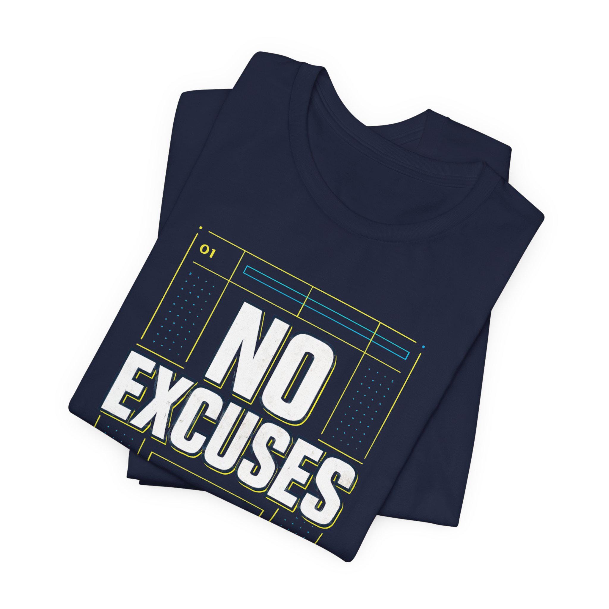 No Excuses Winter Arc Challenge Tee | Fitness Motivational Workout Shirt - Image 5