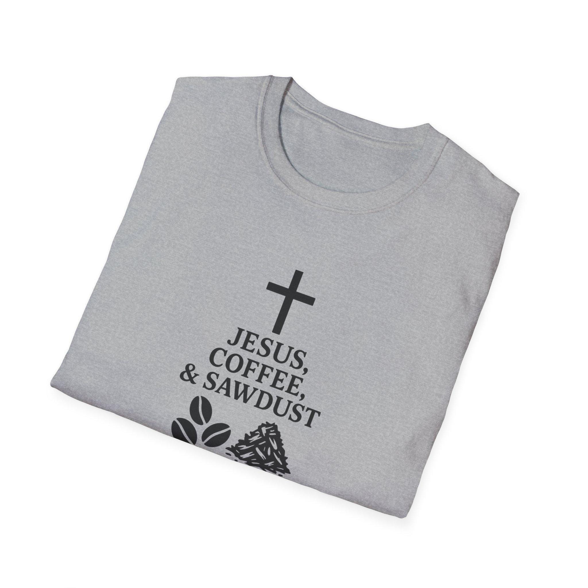 Jesus Coffee Sawdust Tee: Christian Woodworker Shirt - Image 5