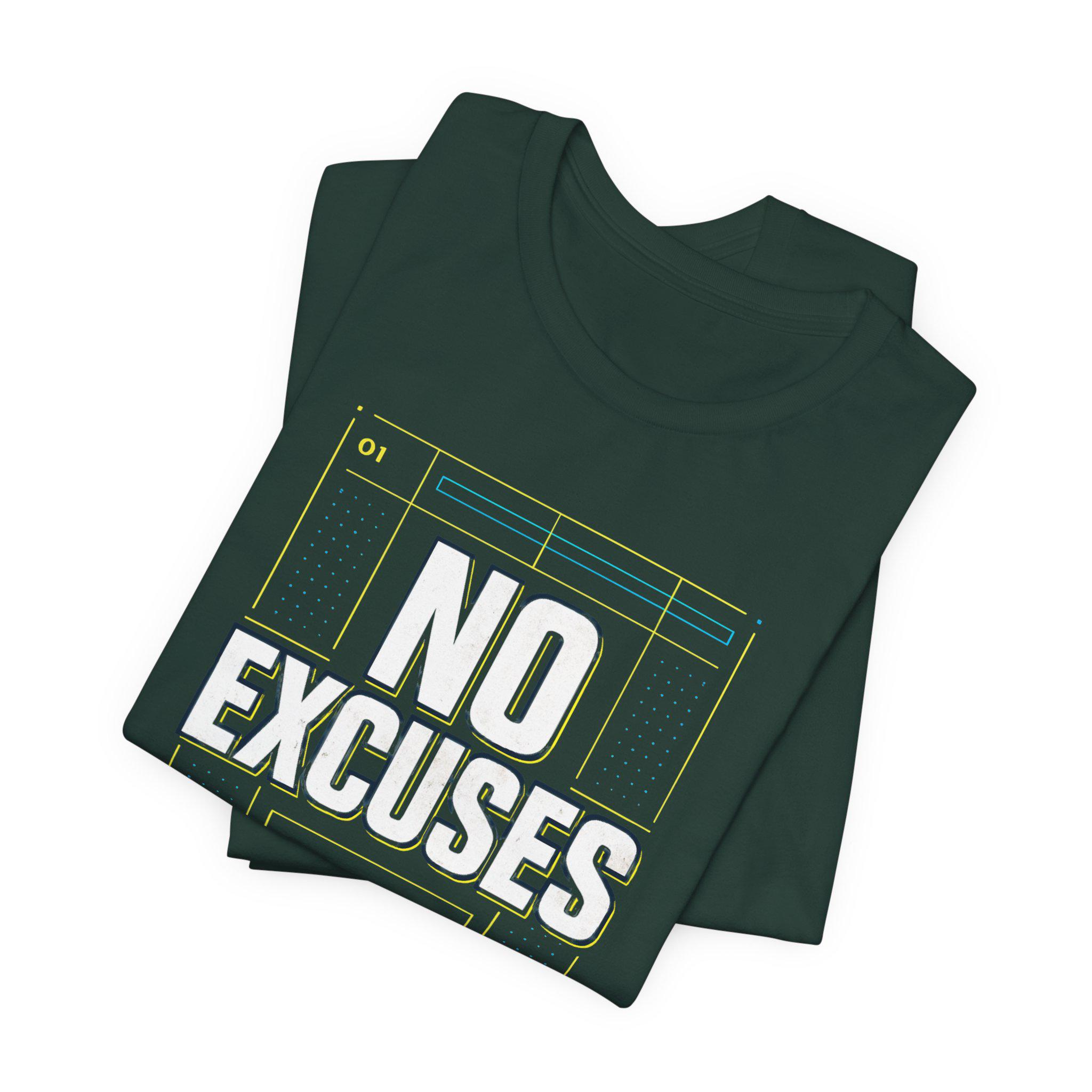 No Excuses Winter Arc Challenge Tee | Fitness Motivational Workout Shirt - Image 8