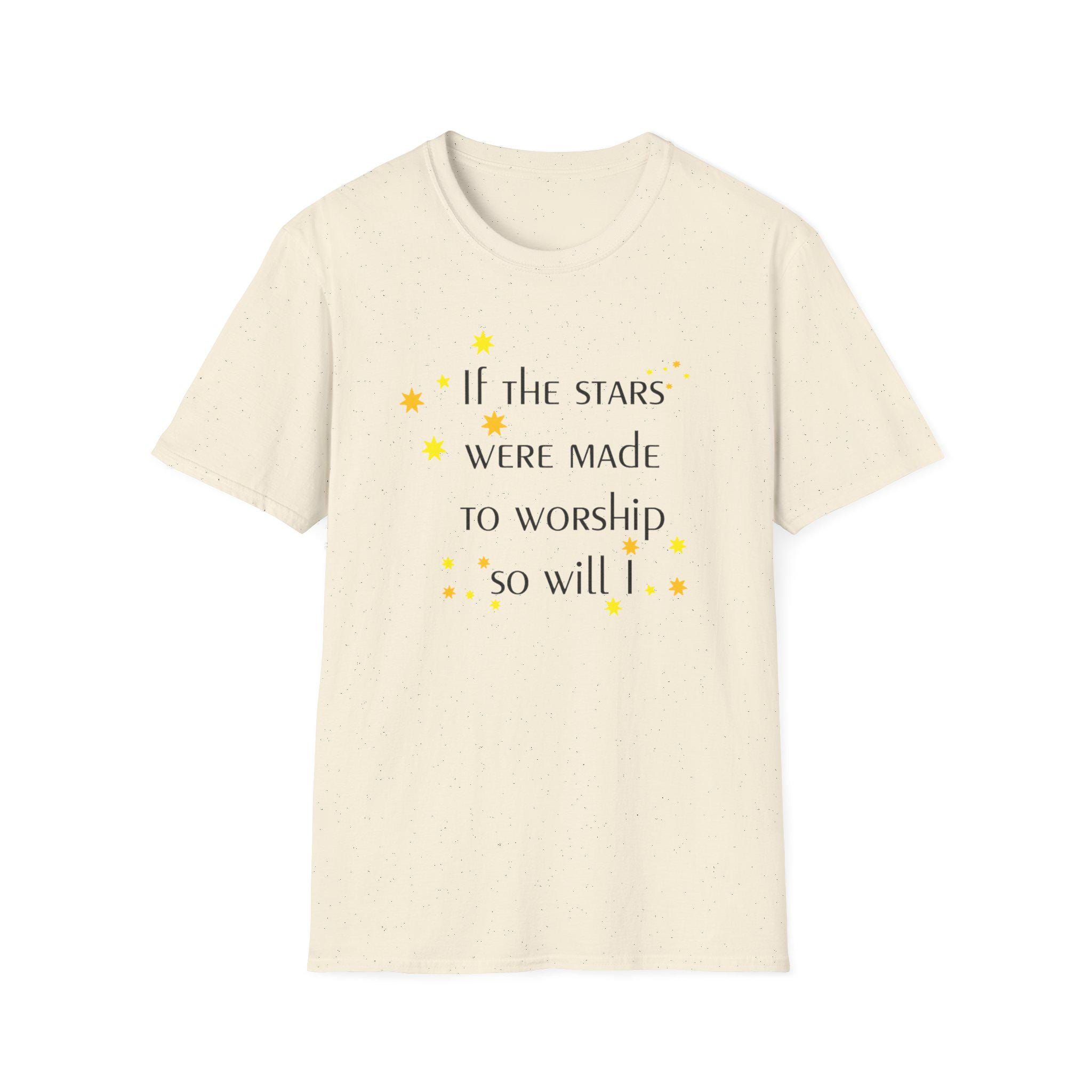 If the Stars Were Made to Worship So Will I: Christian Worship T-Shirt - Gildan 64000 Softstyle Tee - Image 2