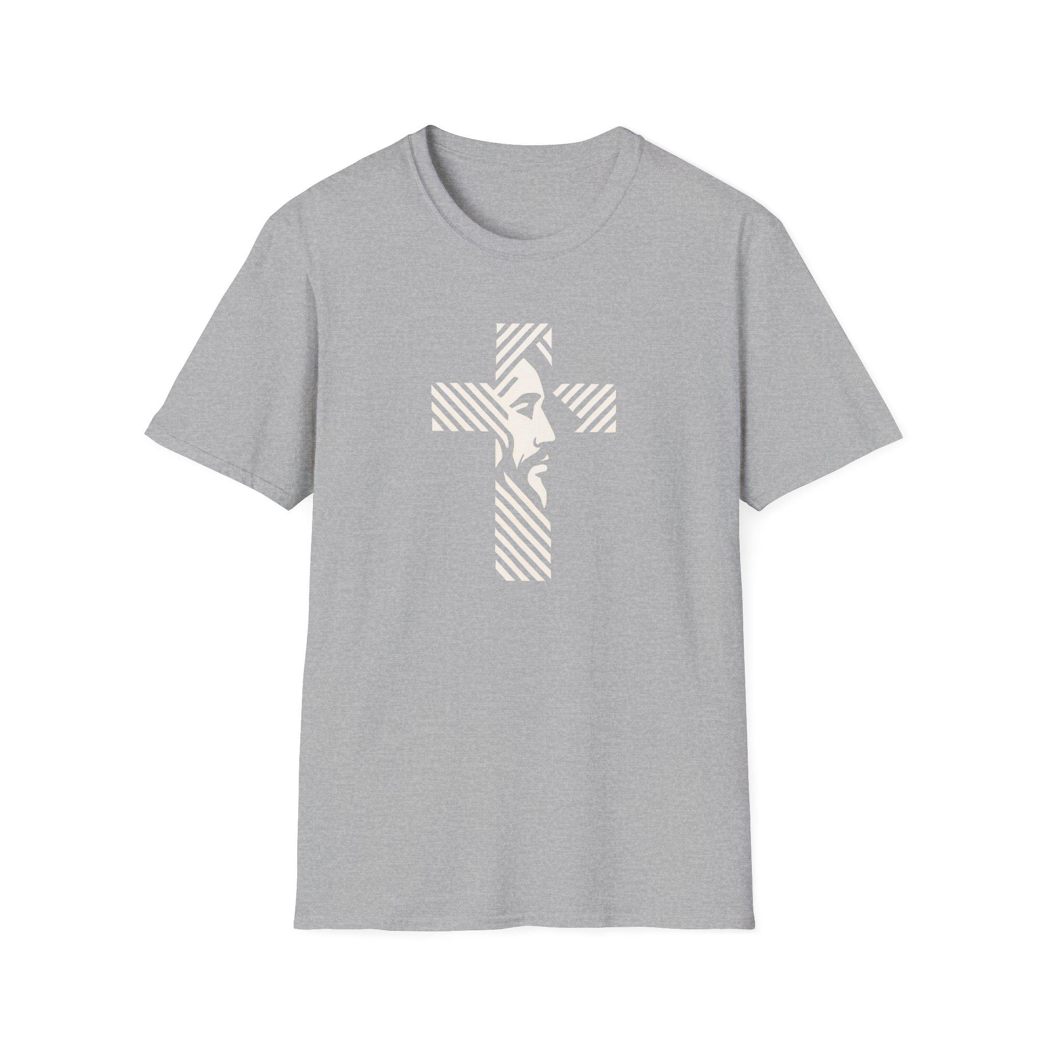 Jesus Profile in Cross T-Shirt | Christian Faith Tee - Image 8