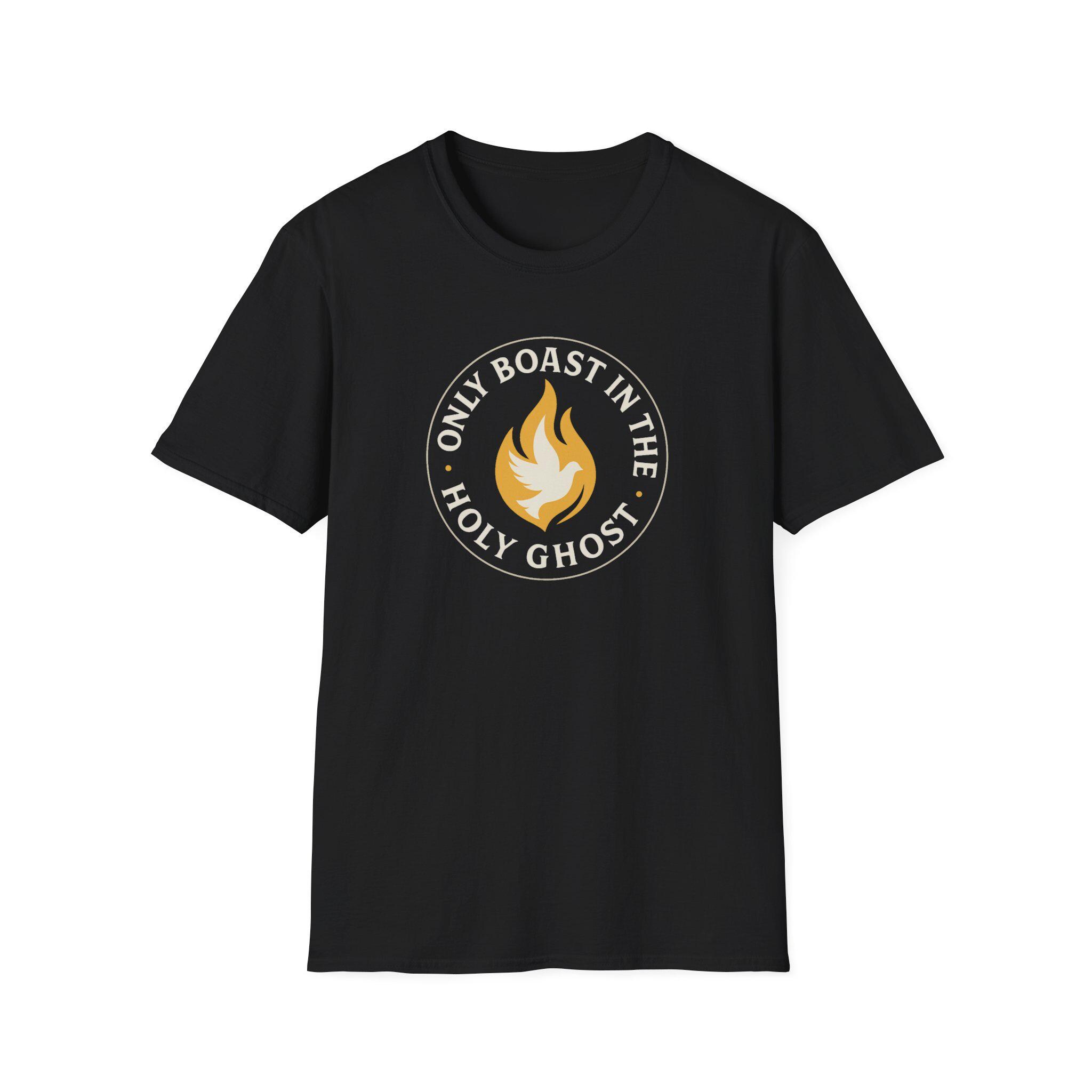 Only Boast in the Holy Ghost Christian T-Shirt | Faith Scripture Tee - Image 2