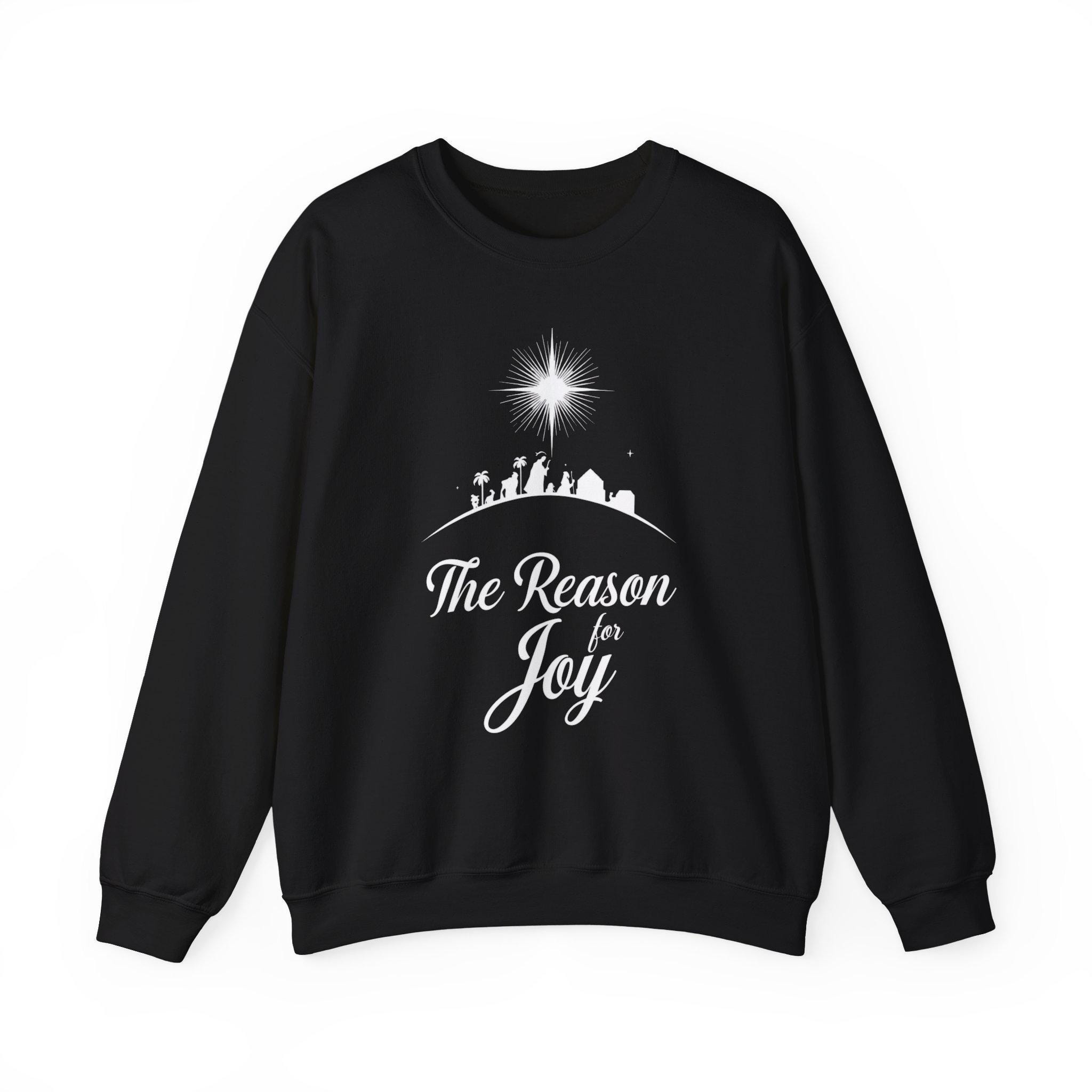 Spread Holiday Cheer with this Cozy Reason for Joy Unisex Nativity Christmas Sweatshirt - Image 2