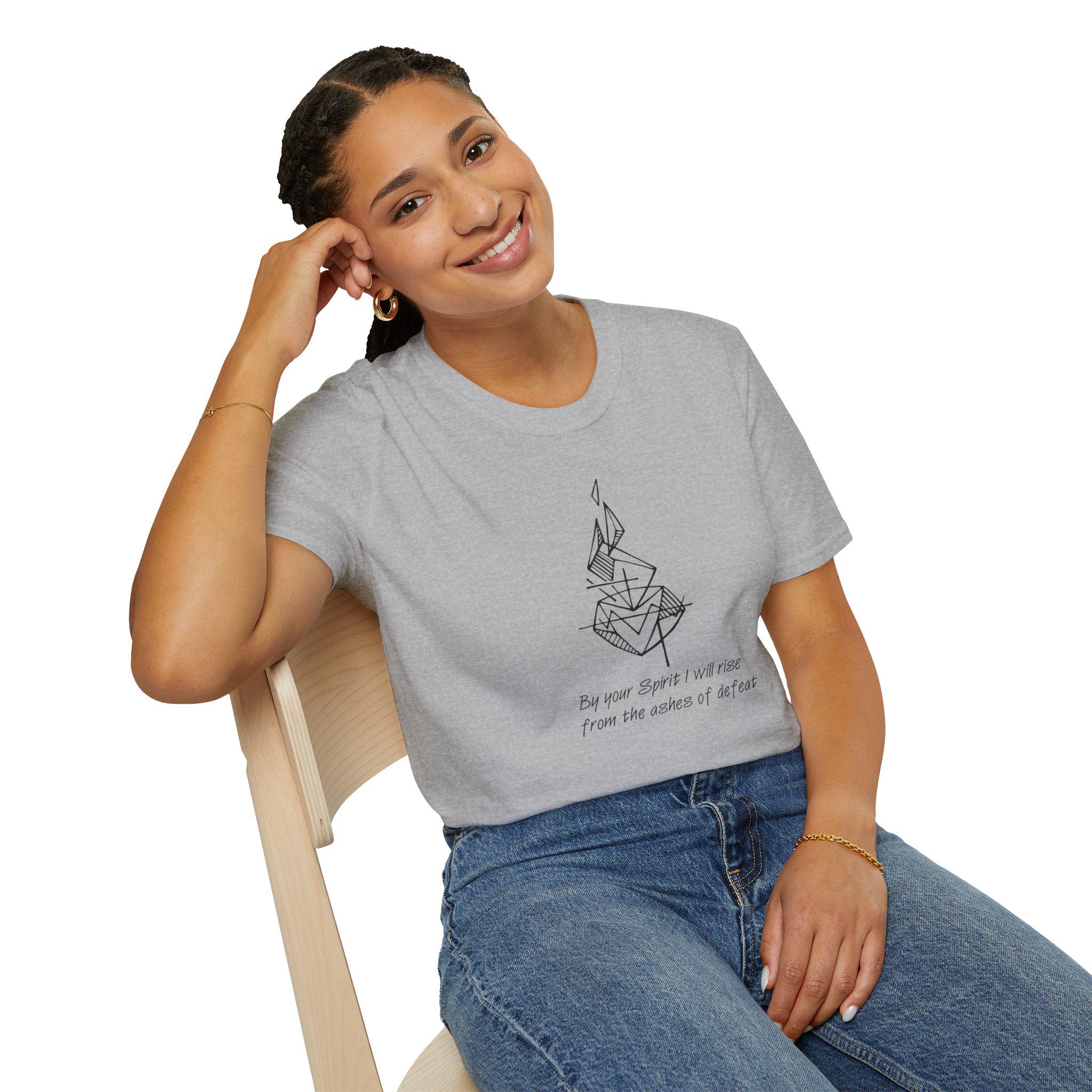 Inspirational 'Rise from the Ashes' T-Shirt: Unisex Softstyle Cotton Tee - Image 4