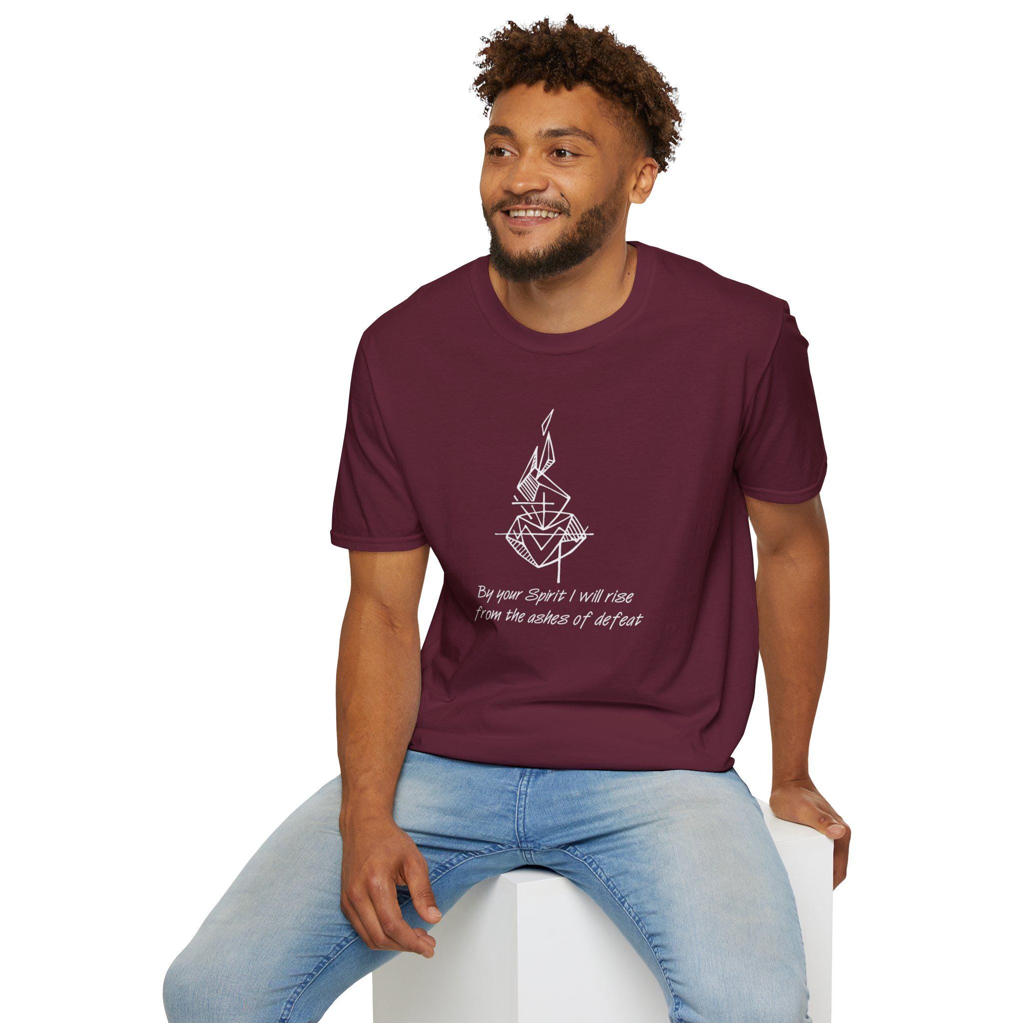 Inspirational 'Rise from the Ashes' T-Shirt: Unisex Softstyle Cotton Tee - Image 3