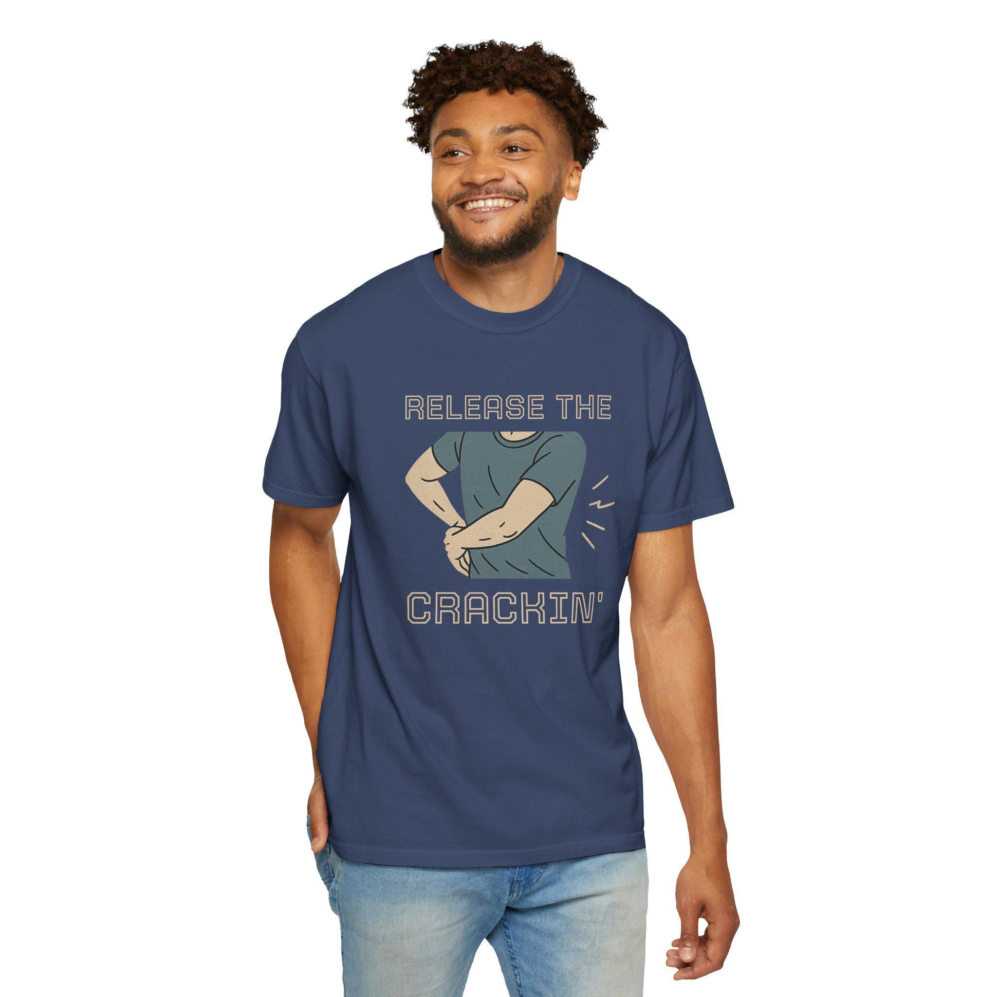 Release the Crackin' Parody T-Shirt, Funny Chiropractic Tee - Image 4