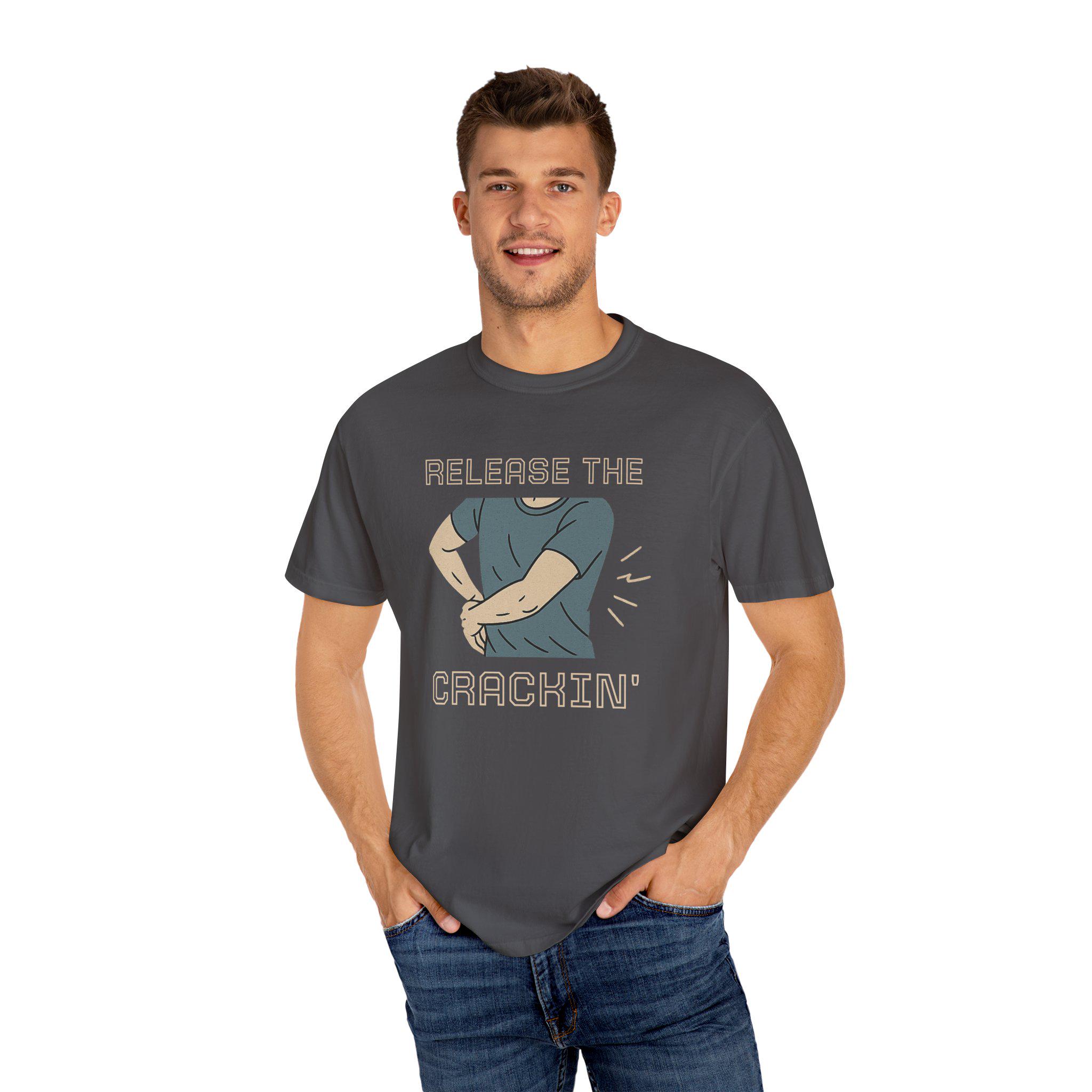 Release the Crackin' Parody T-Shirt, Funny Chiropractic Tee - Image 7