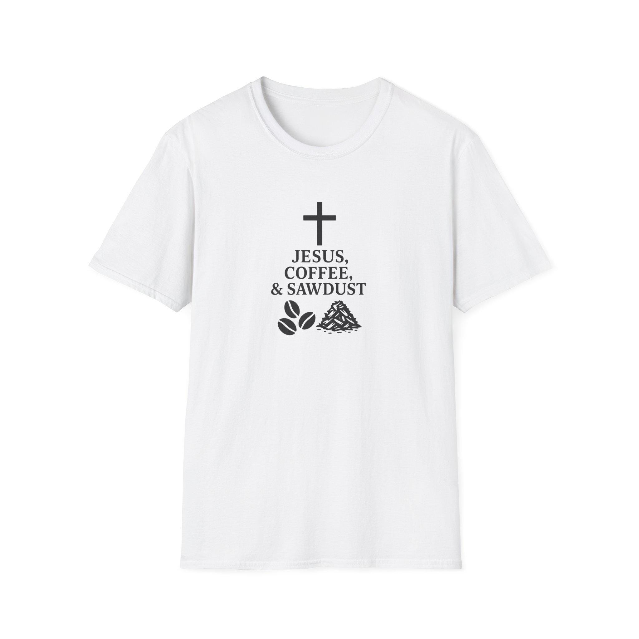 Jesus Coffee Sawdust Tee: Christian Woodworker Shirt - Image 6
