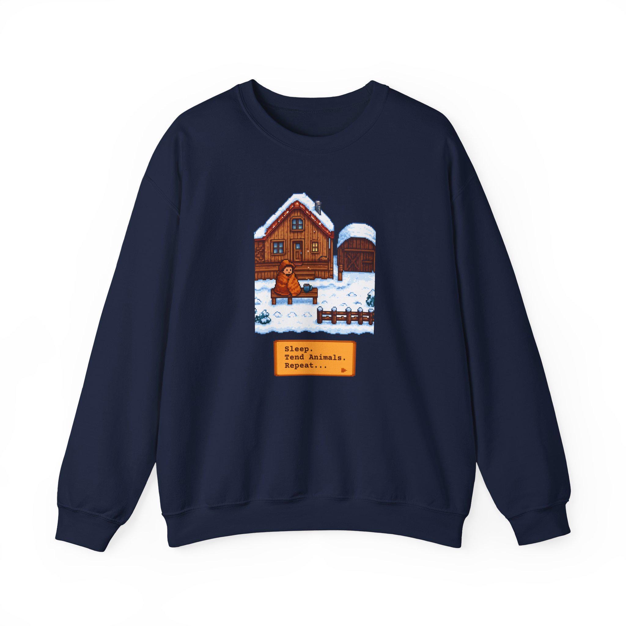 Stardew Valley Winter Graphic Sweatshirt, Farming Game Top - Image 9