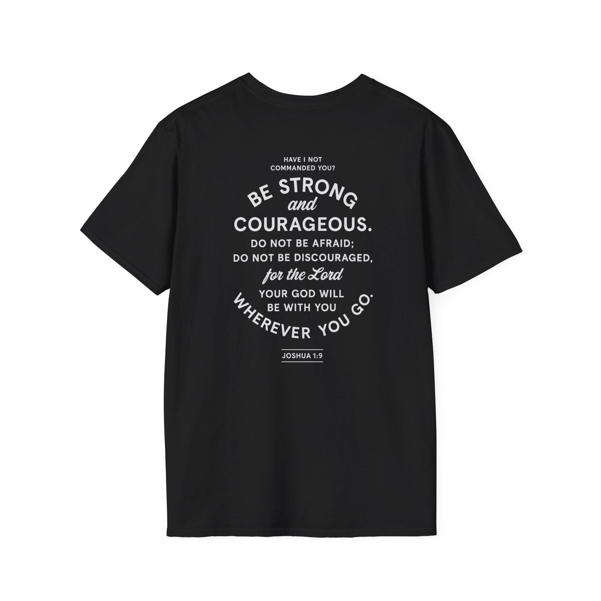 MSCM | Be Strong and Courageous Joshua 1:9 T-Shirt - Image 3