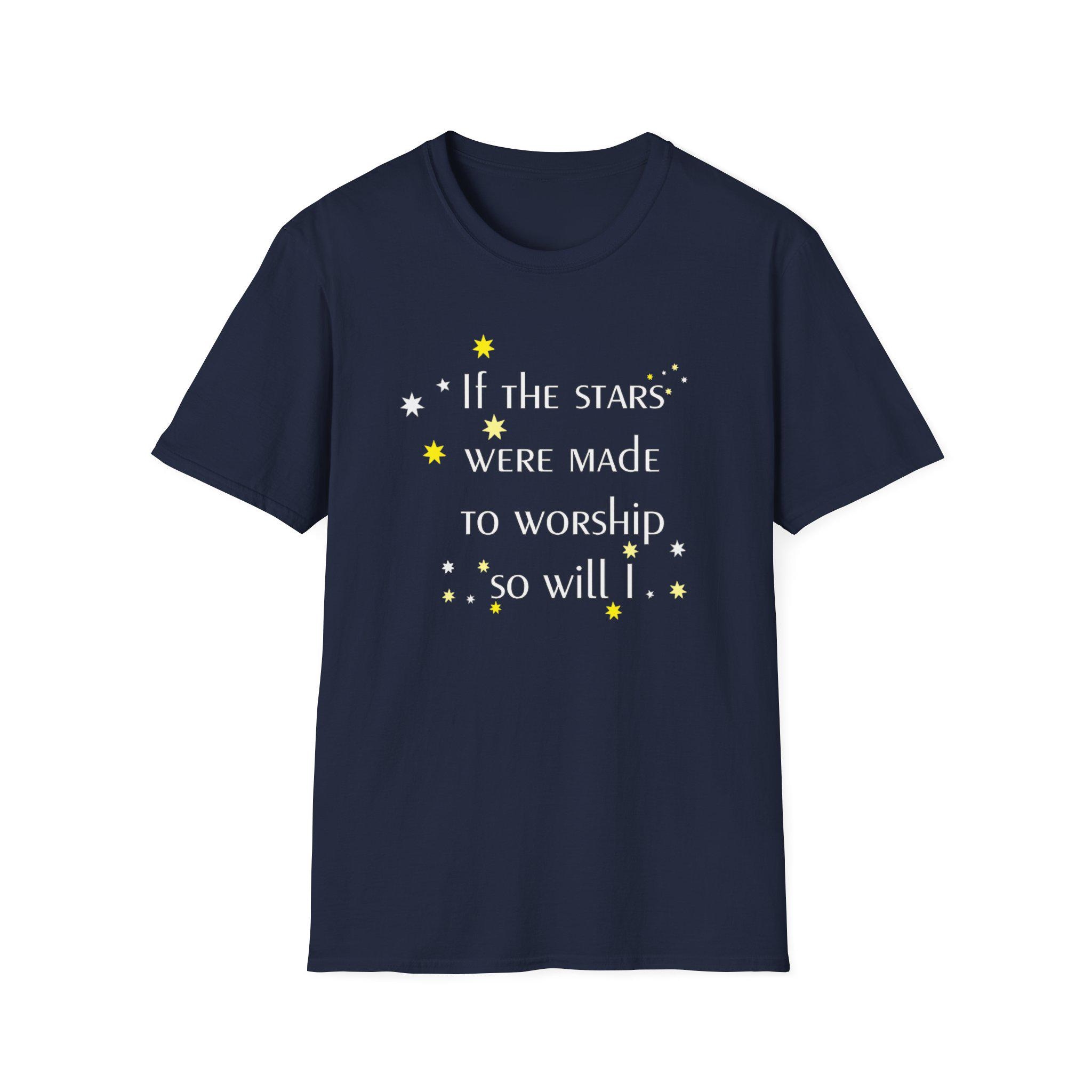 If the Stars Were Made to Worship So Will I: Christian Worship T-Shirt - Gildan 64000 Softstyle Tee - Image 5