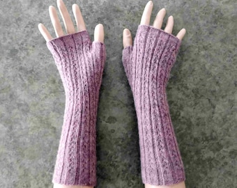 Fingerless gloves, lightweight, hand knit, alpaca, merino wool, many colours