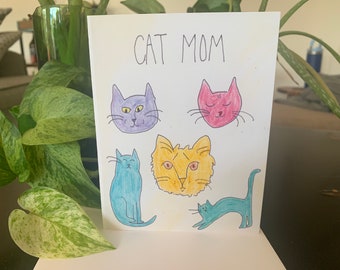 Cat Mom Card