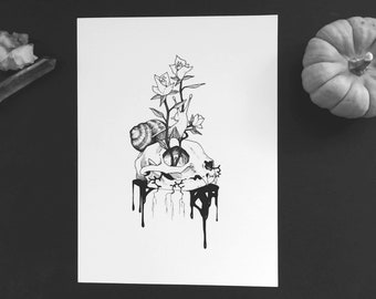 Be Patient || Witchcraft Art Print | Occult Art Print | Wiccan Art print | Wall Art | Magic | Tumblr Aesthetic | Goth