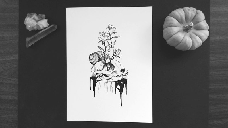 Be Patient Witchcraft Art Print Occult Art Print Wiccan Art print Wall Art Magic Tumblr Aesthetic Goth image 1