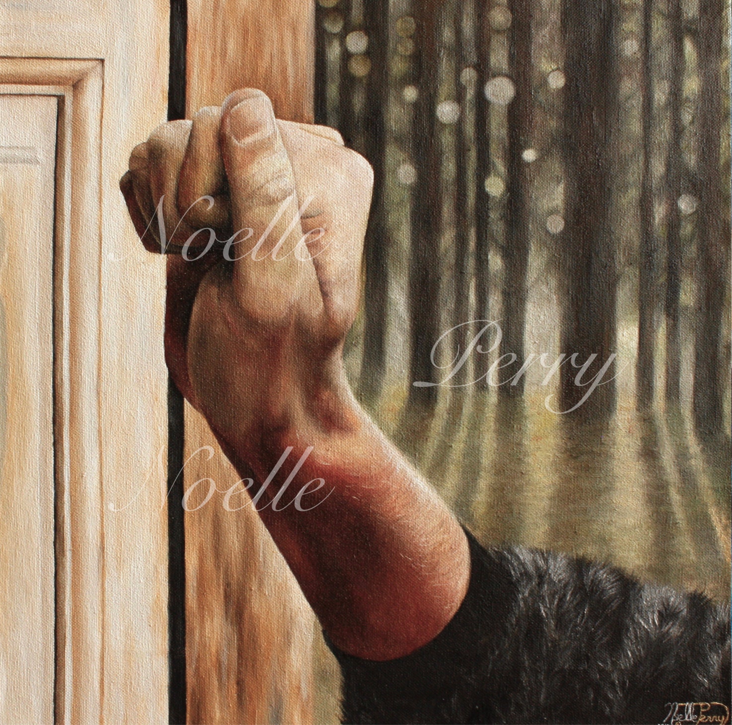 Behold I Stand at the Door and Knock Says Jesus Print of Painting by