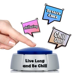 Chill Button The Coolest Stress Relief Toy on the Planet Premium batteries and collector sticker included image 5