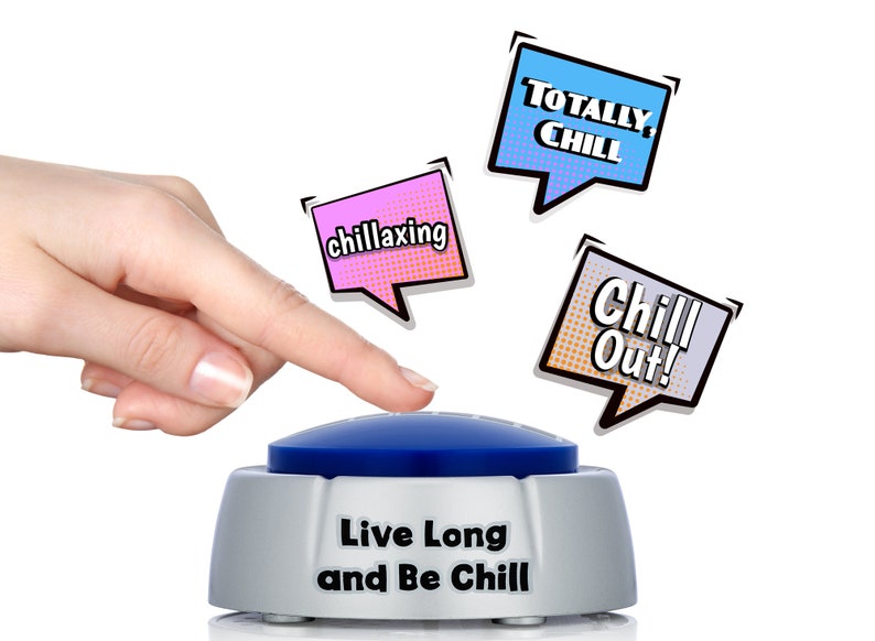 Chill Button The Coolest Stress Relief Toy on the Planet Premium batteries and collector sticker included image 5