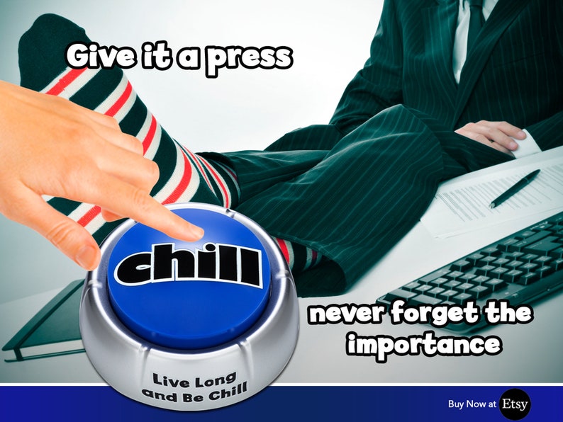 Chill Button The Coolest Stress Relief Toy on the Planet Premium batteries and collector sticker included image 7